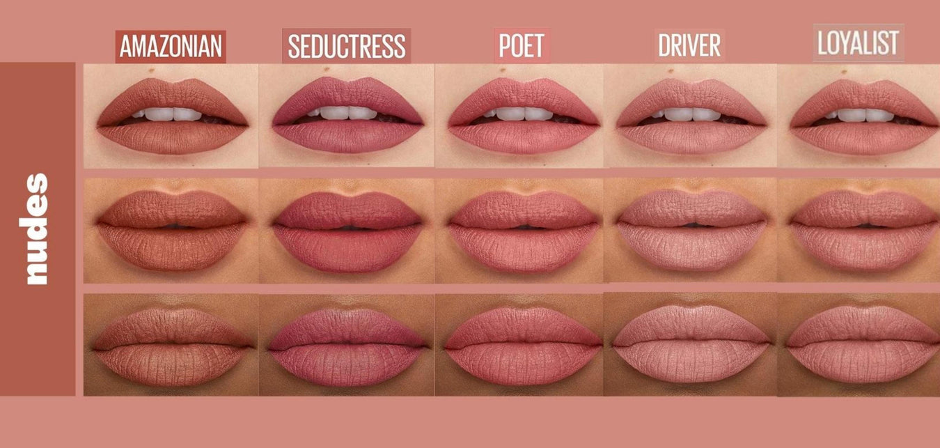 My Colors Liquid Lipstick Set, 4Pcs Matte Lipsticks Set, High Pigment  Lipgloss Waterproof Long Lasting Lip Makeup for Women and Girls (NUDE SET-B)